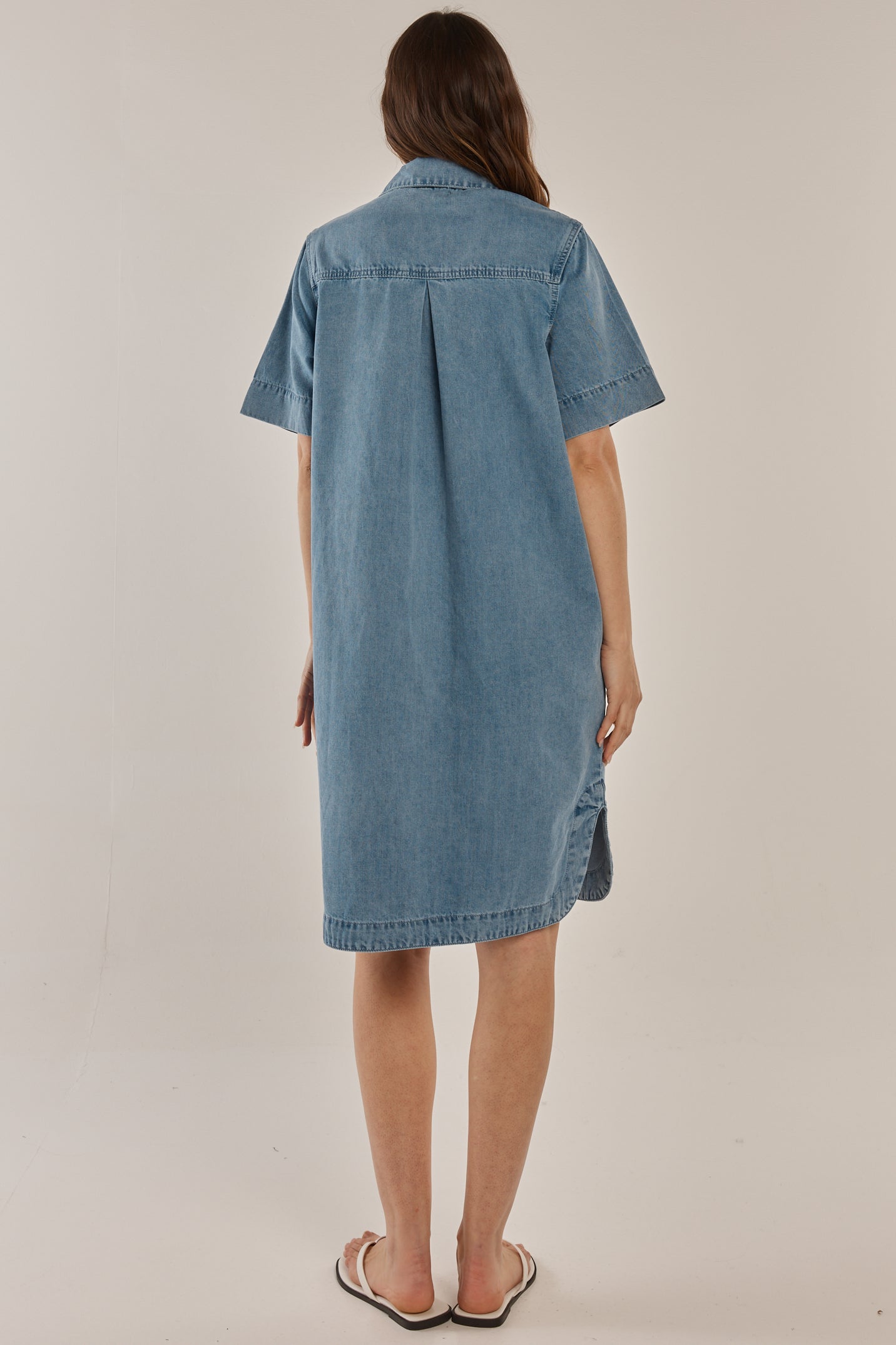 Dawson Denim Dress- Mid Blue