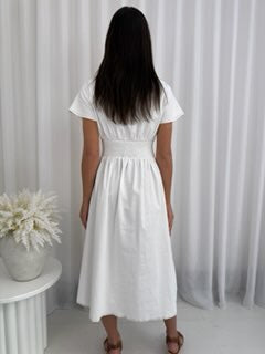 Dana Denim Dress White