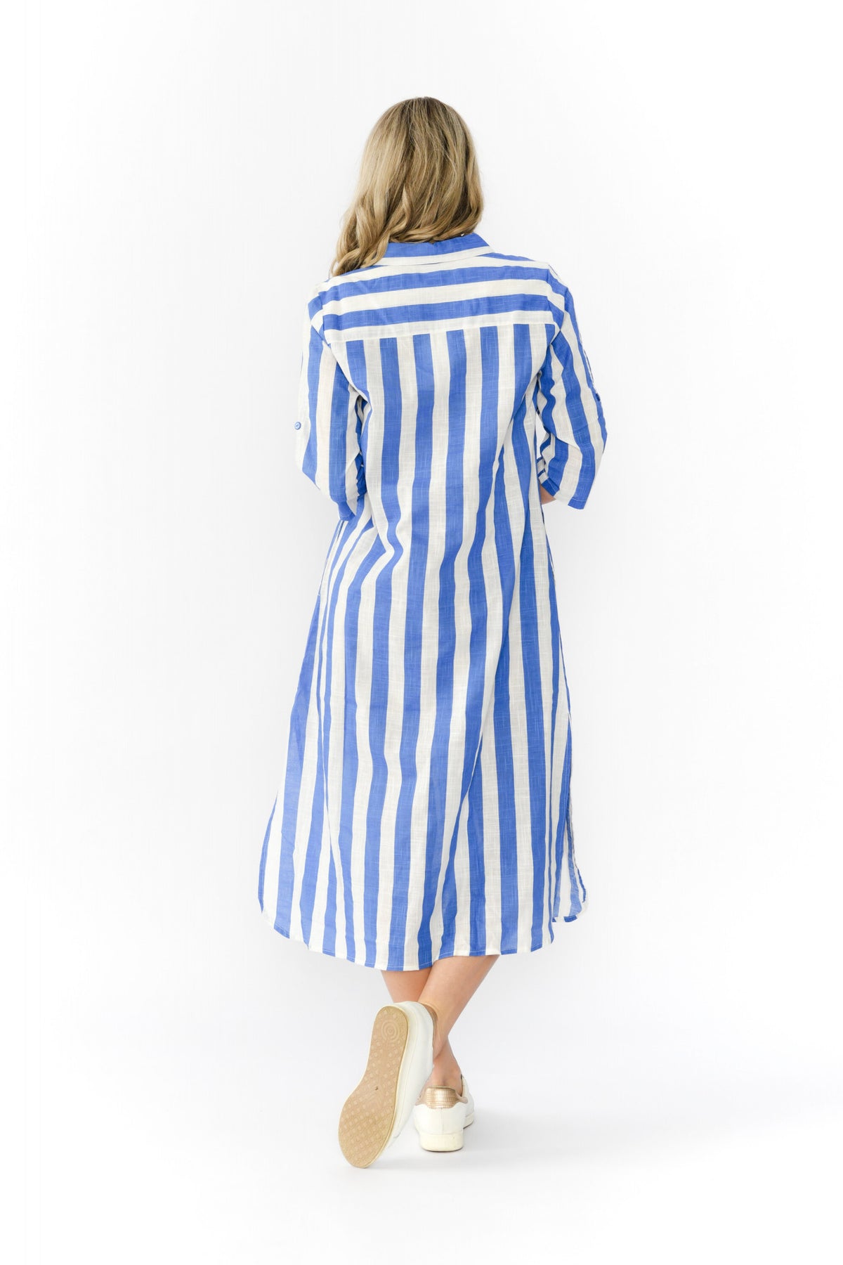 Sofia Shirt Dress Blue Stripe