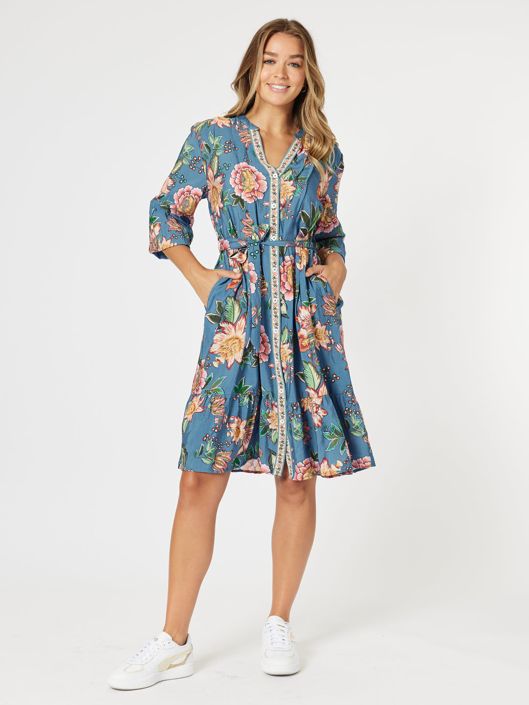 Vintage rose floral dress