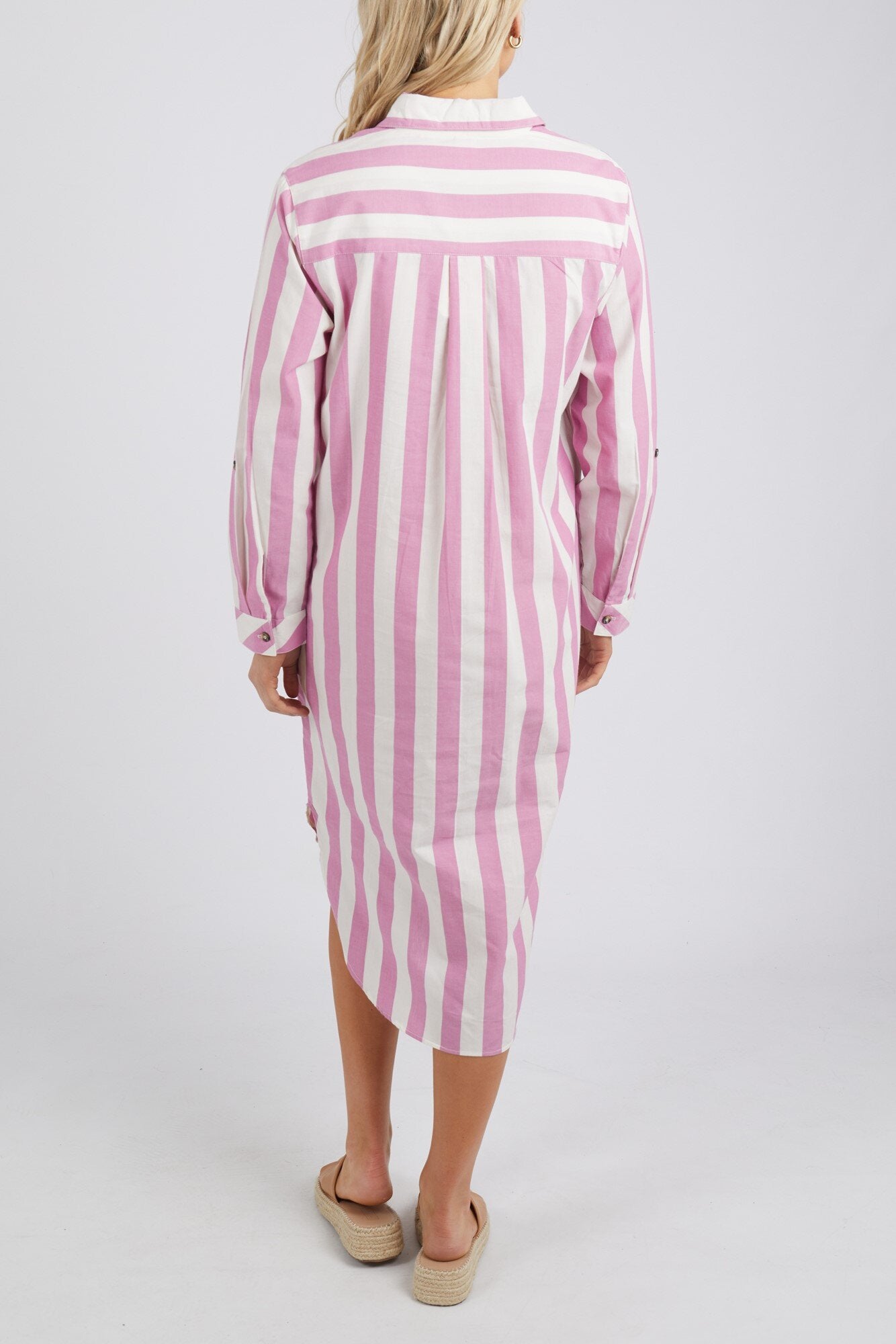 Mulberry Stripe Shirt Dress
