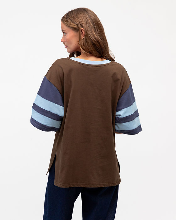Field Day Tee Choc/Blue