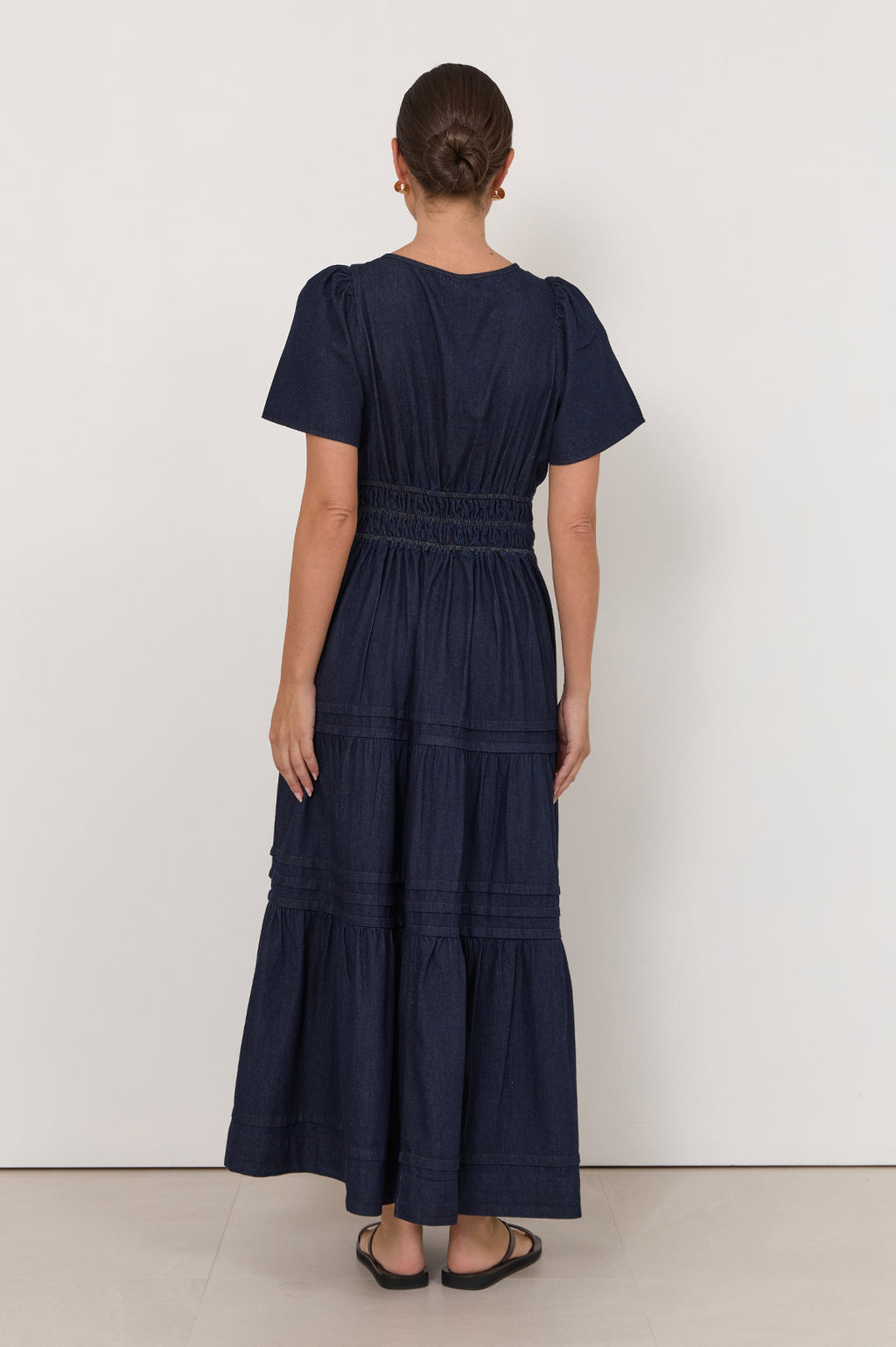 Eliana Lightweight Denim Maxi Dress