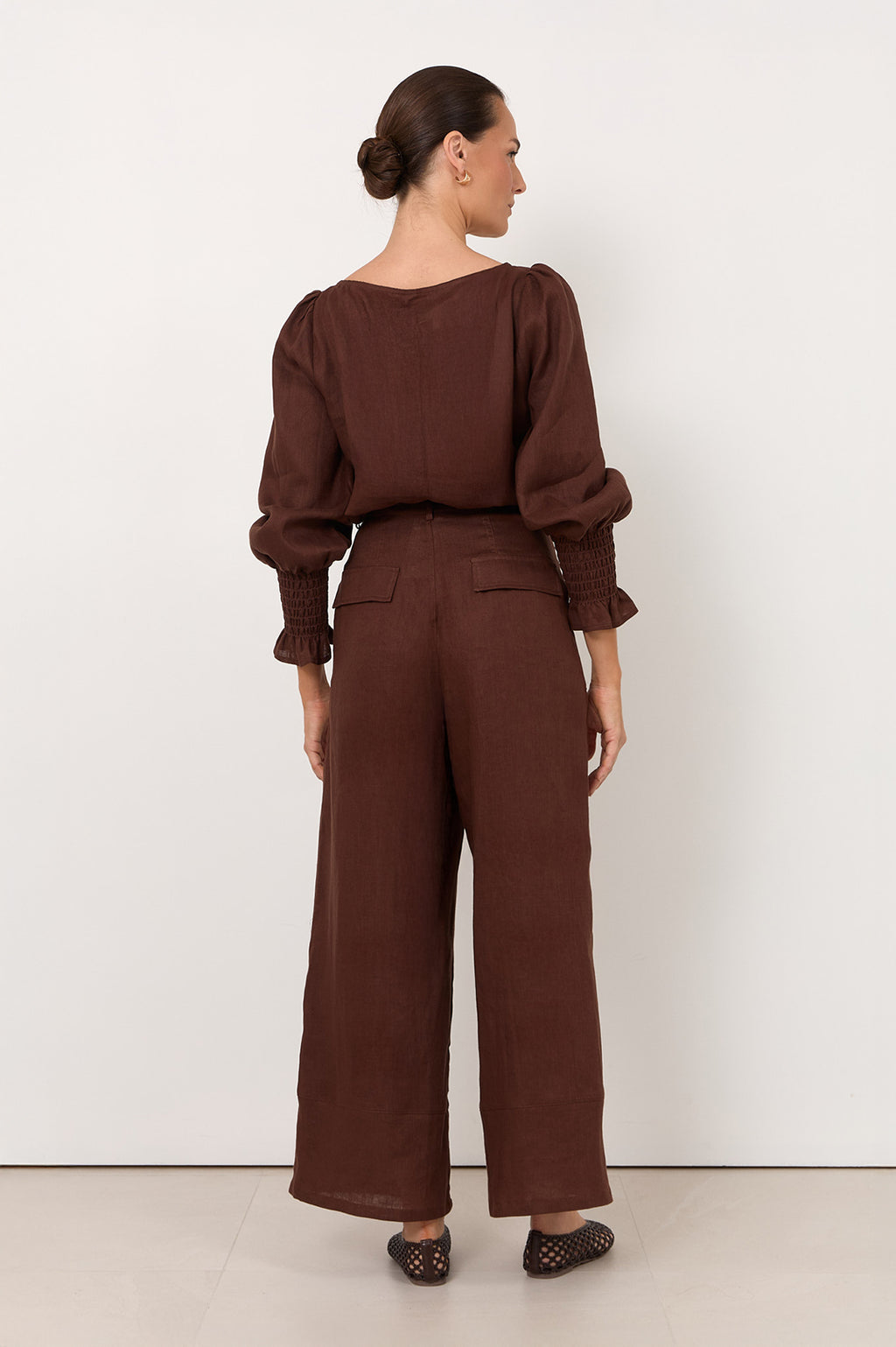 The Gabrielle Linen Pants Chocolate