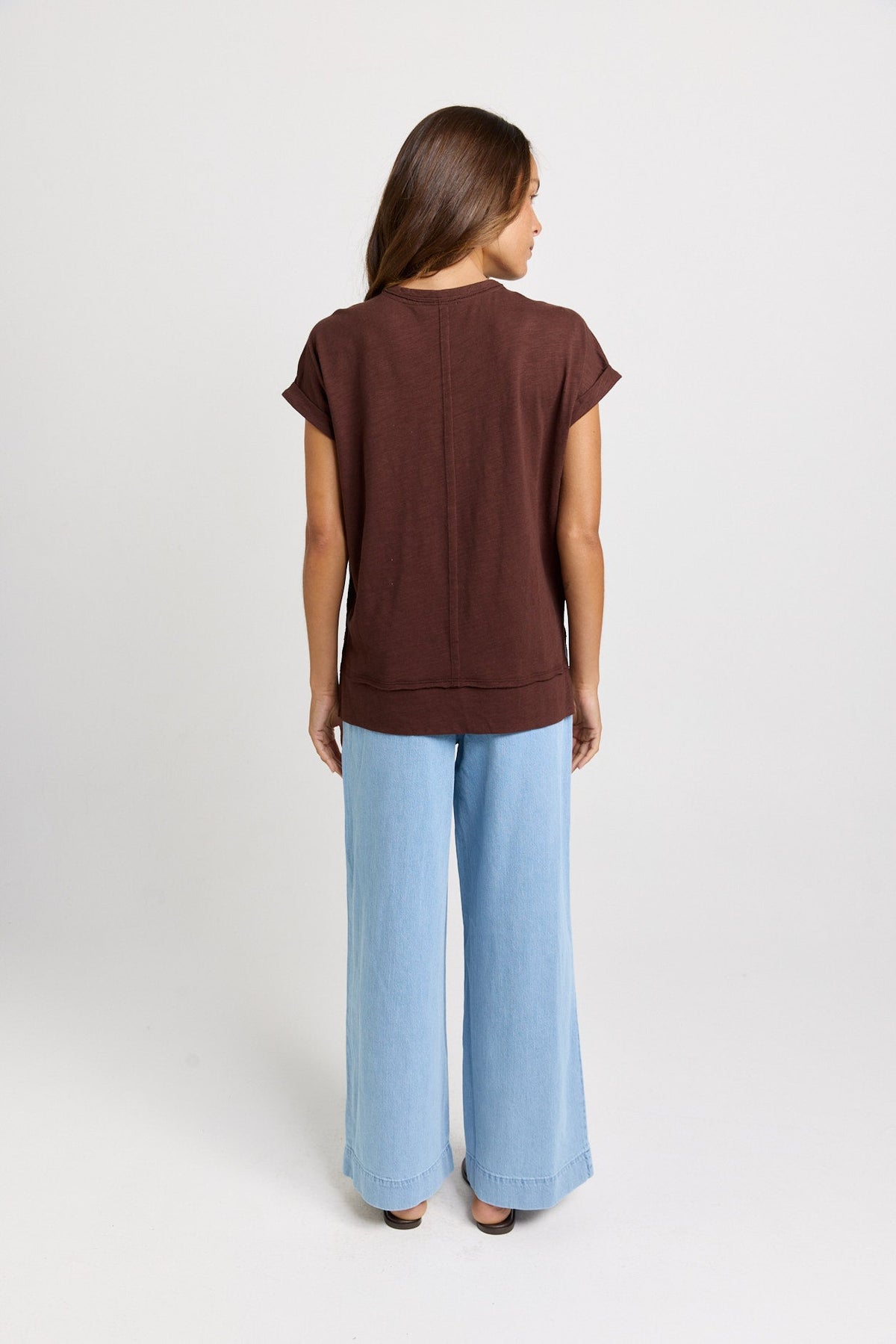 Shirley Short Sleeve Tee Chocolate