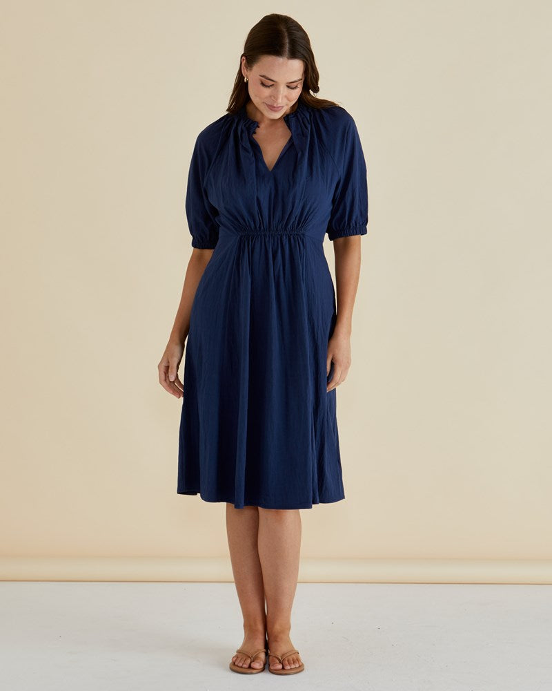 Emery Dress Navy Blue