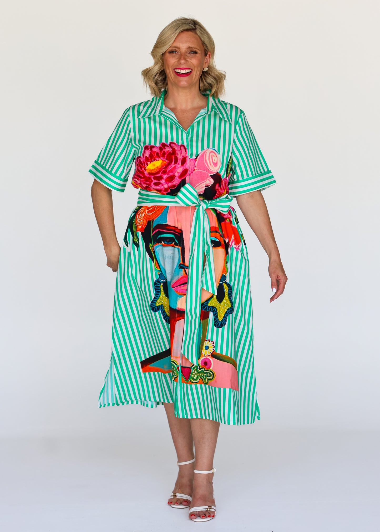 Frida Shirt Dress Grean