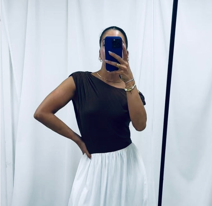 Black white dress