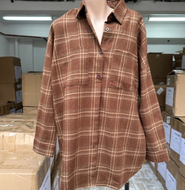 Cowboy Overshirt Brown Flannel