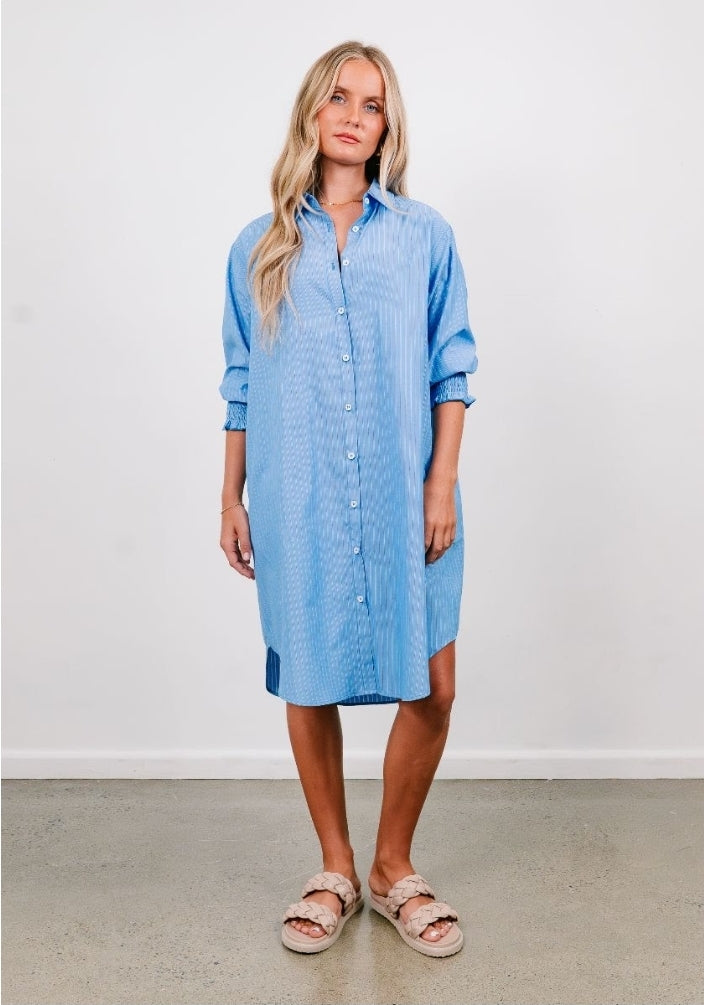 Bianca Shirt Dress Blue