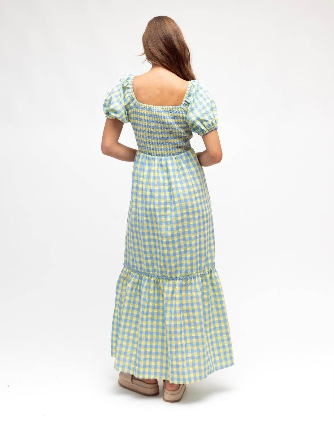 Anka Maxi Dress Yellow Blue