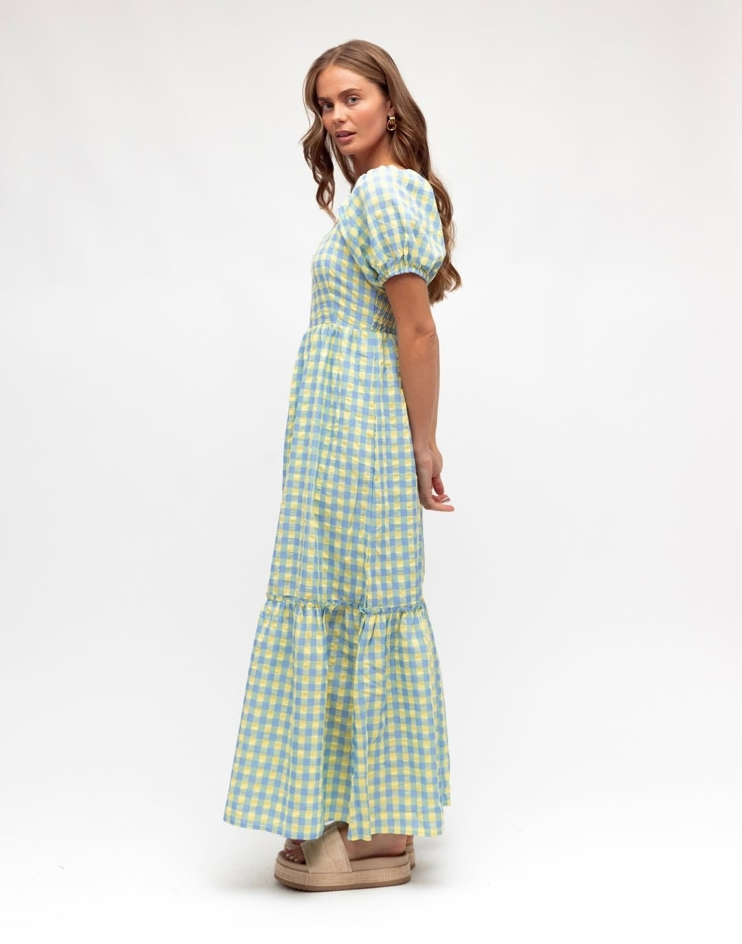 Anka Maxi Dress Yellow Blue