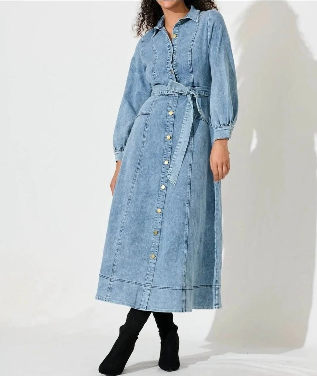 Kelsee Denim Maxi Dress