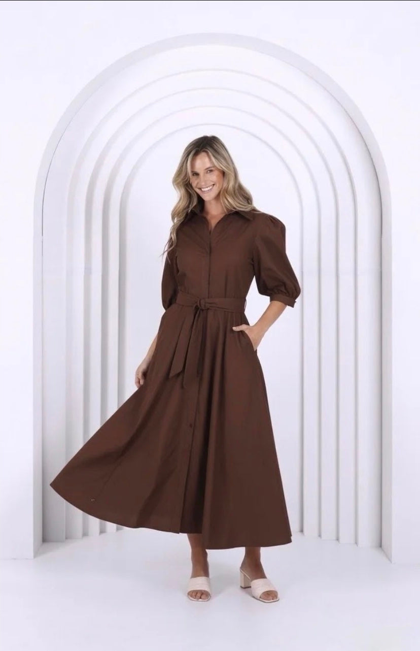 Bianca Dress Chocolate