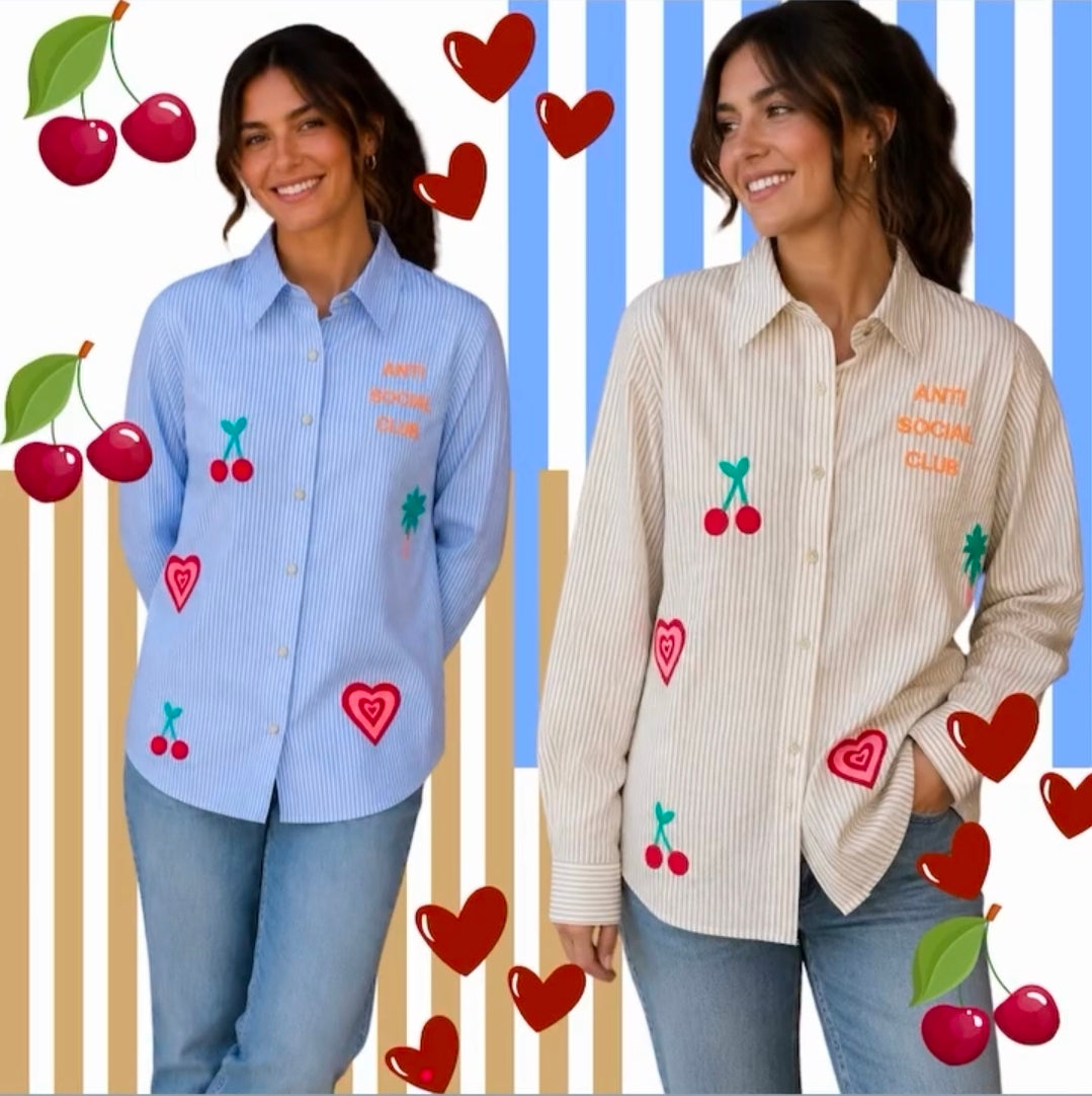 Anti Social Club Shirt Blue