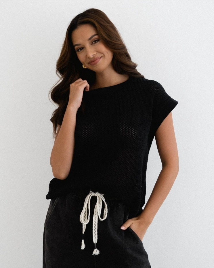 Angie Knit Top black