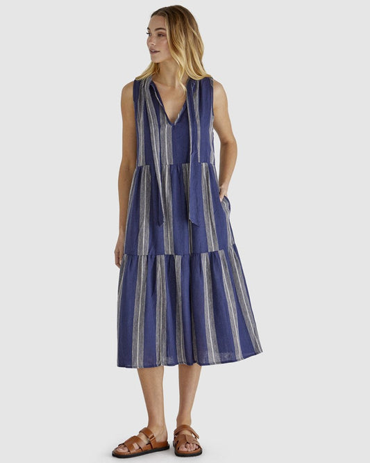 Izzy Dress Navy stripe