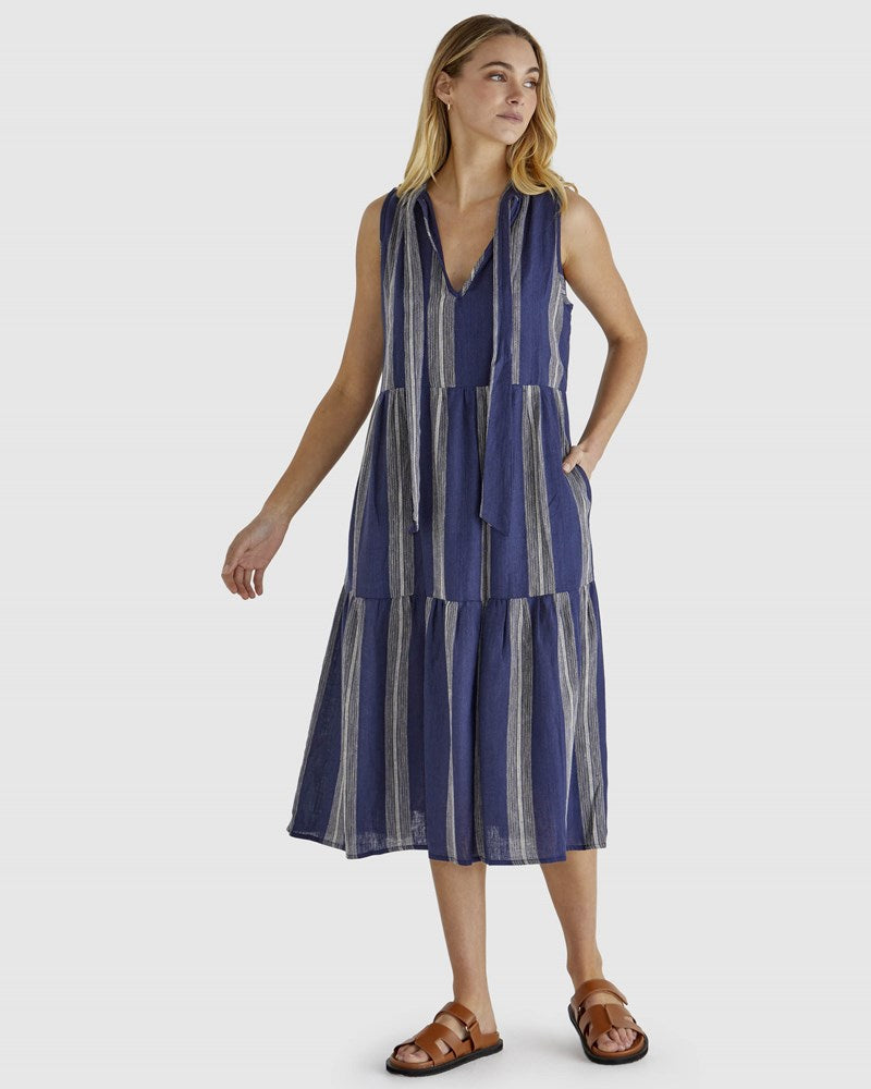 Izzy Dress Navy stripe