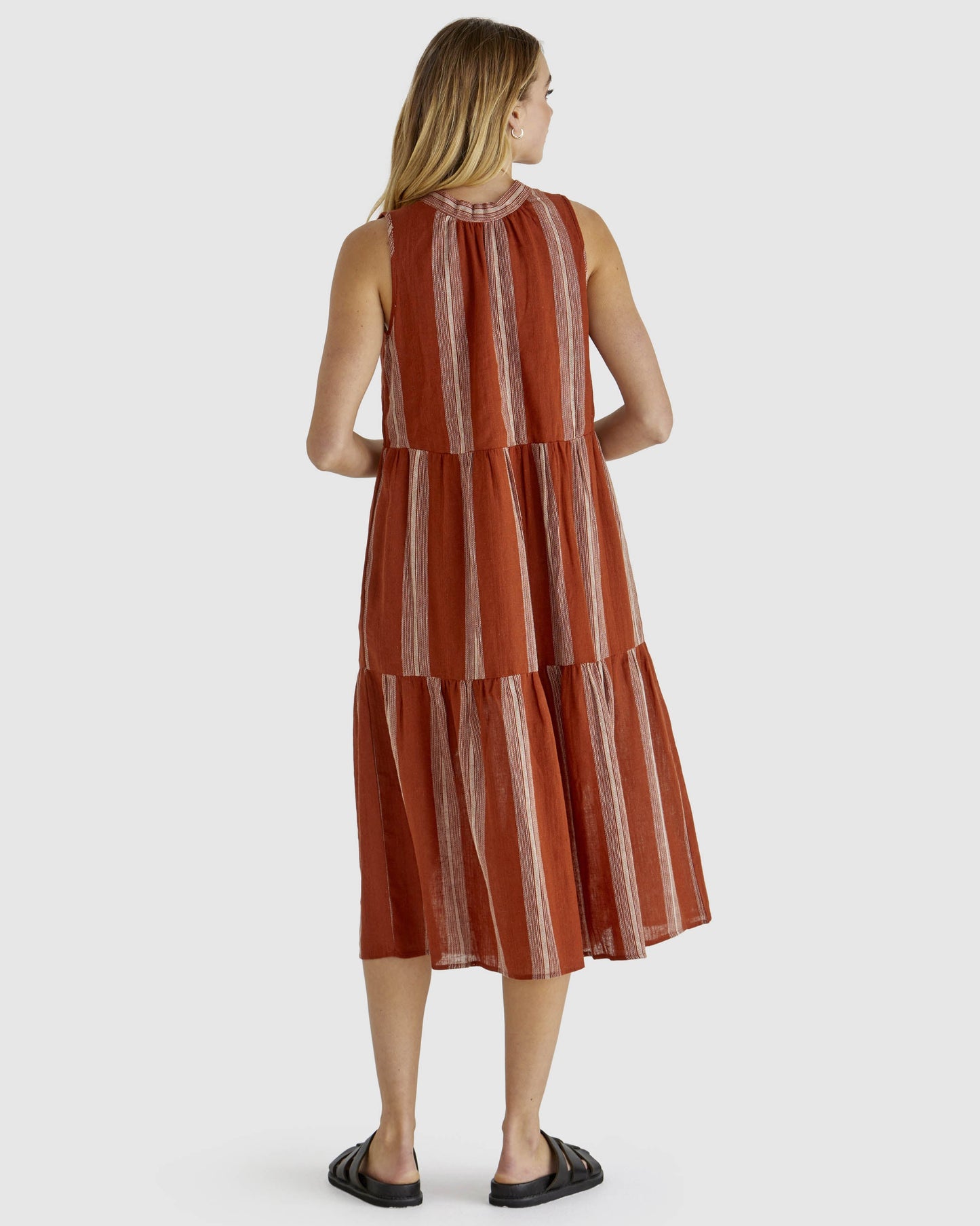 Izzy Dress Rust stripe