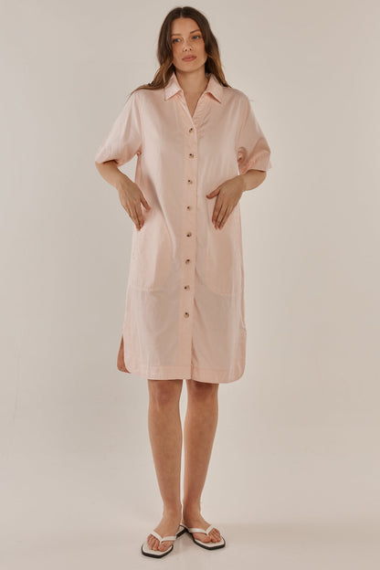 Dawson Denim Dress Pink