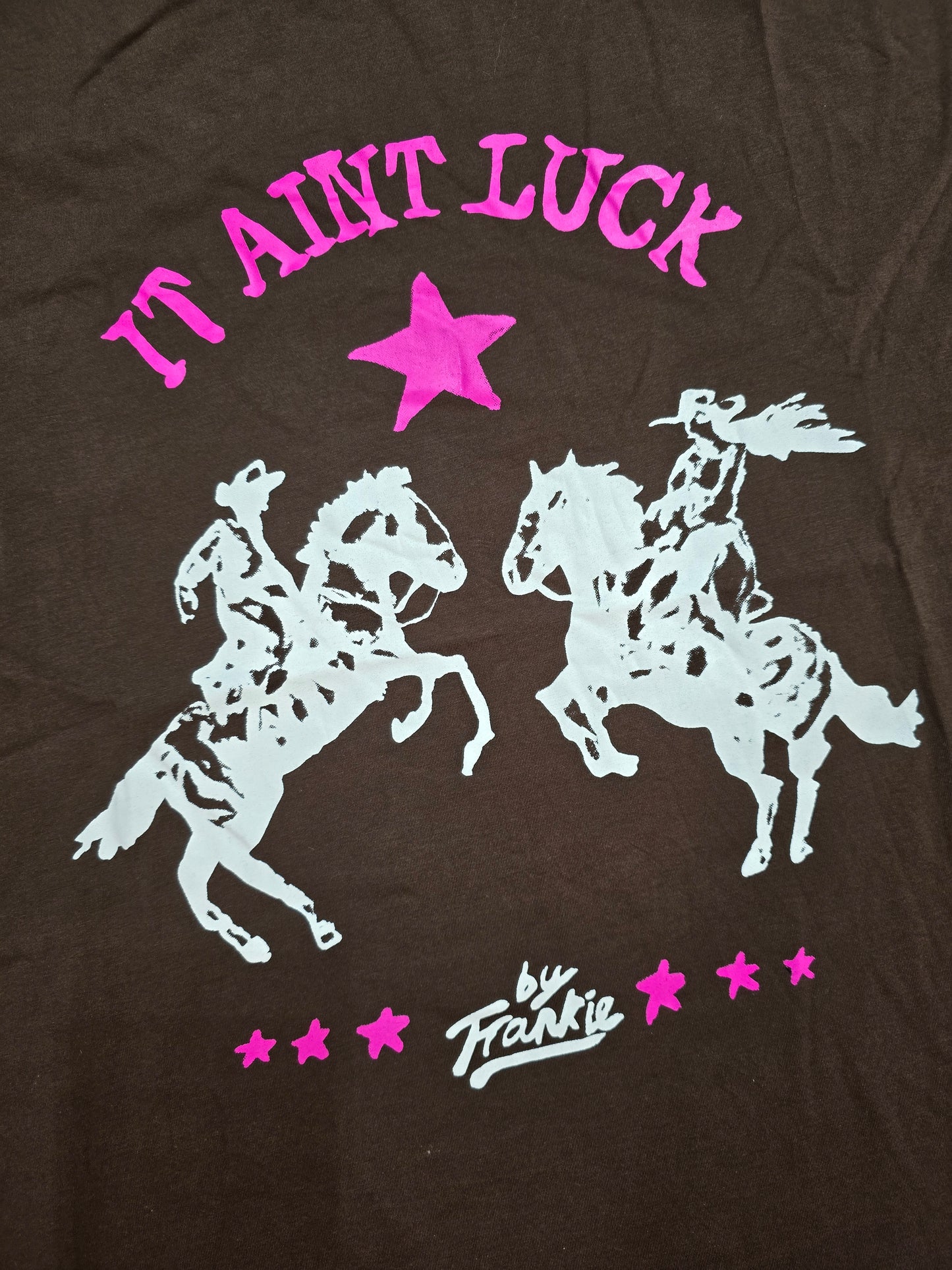 It Aint Luck Choc/Pink