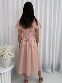 Dana Denim Dress Pink