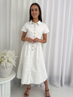 Dana Denim Dress White