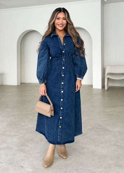 Demi Denim Maxi Dress
