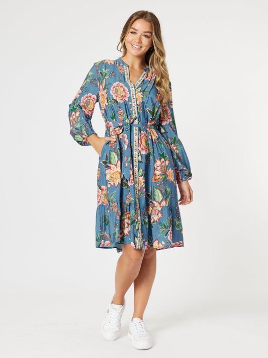 Vintage rose floral dress