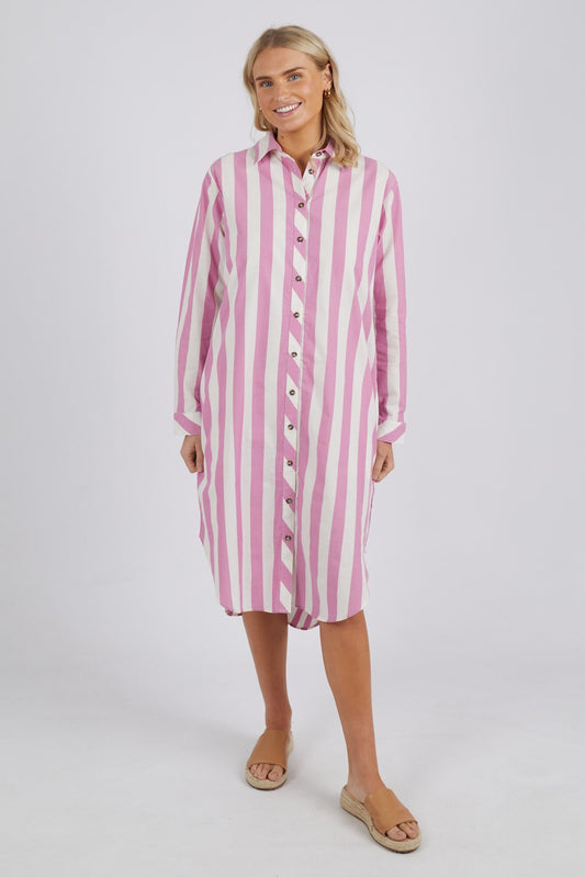 Mulberry Stripe Shirt Dress