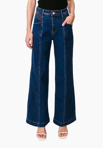Arli Wide Leg Jeans Dark Denim