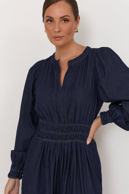 Violetta Long Sleeve Denim Dress