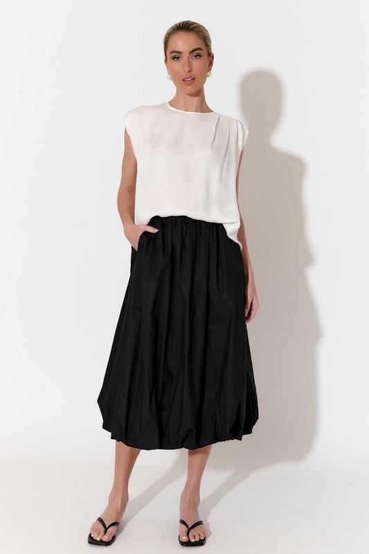Yara cupro top white