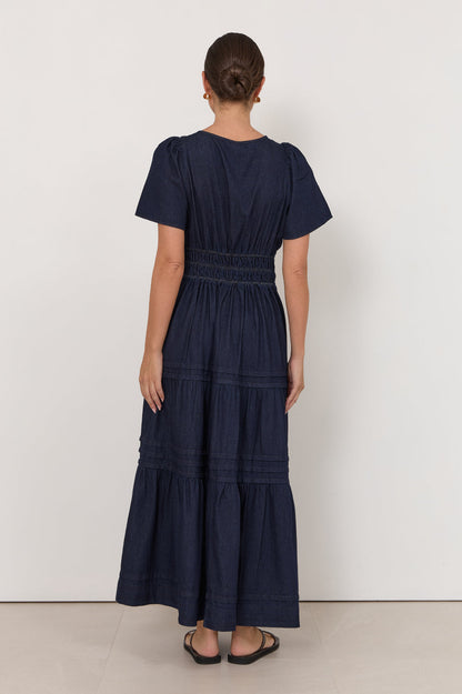Eliana Lightweight Denim Maxi Dress