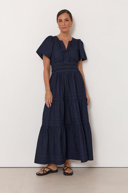 Eliana Lightweight Denim Maxi Dress