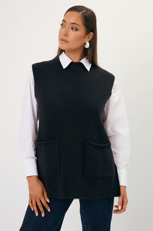 Bobby Knit Vest Black
