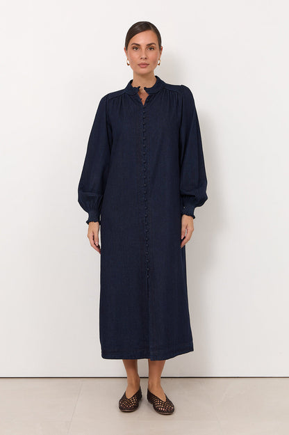 Lilian Lightweight Denim Midi Dress