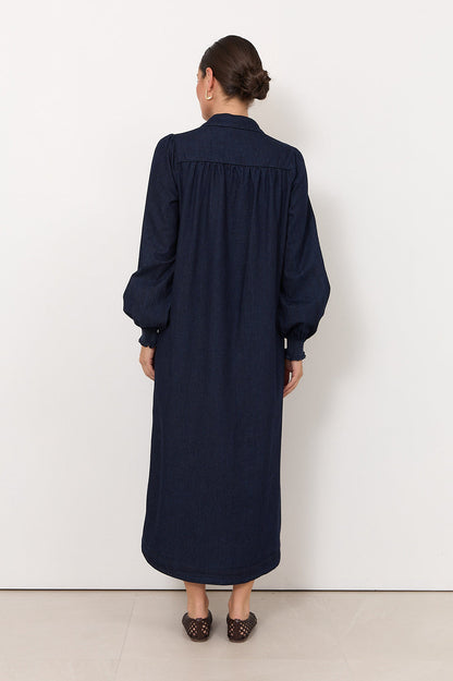 Lilian Lightweight Denim Midi Dress