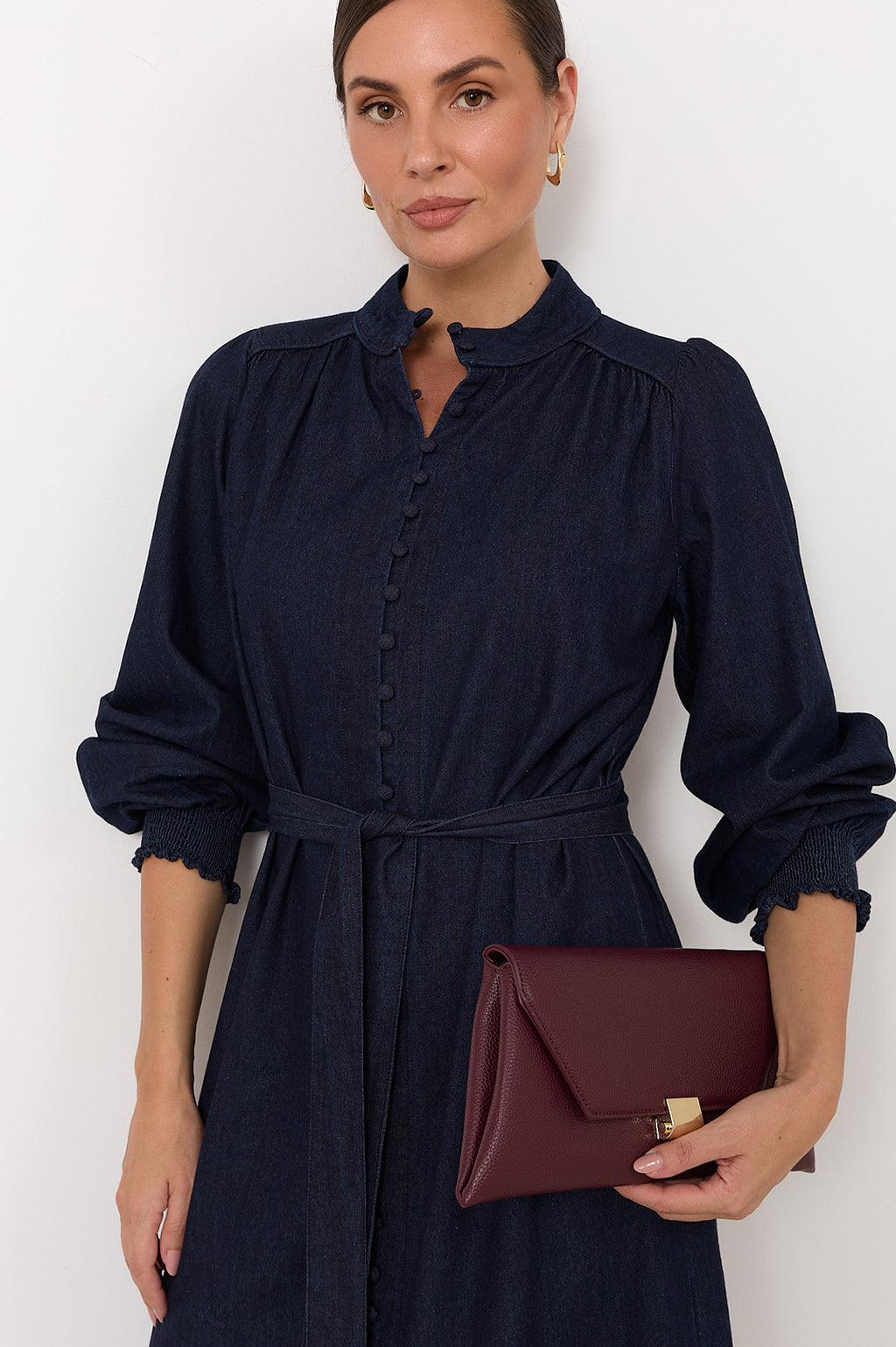 Lilian Lightweight Denim Midi Dress