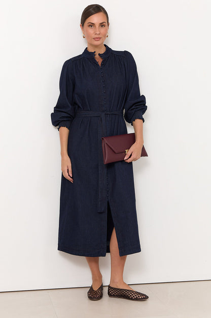 Lilian Lightweight Denim Midi Dress