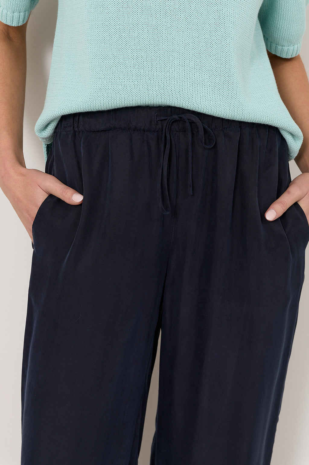 Lorna Cupro Pants Navy