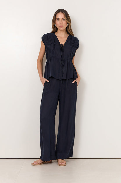 Lorna Cupro Pants Navy