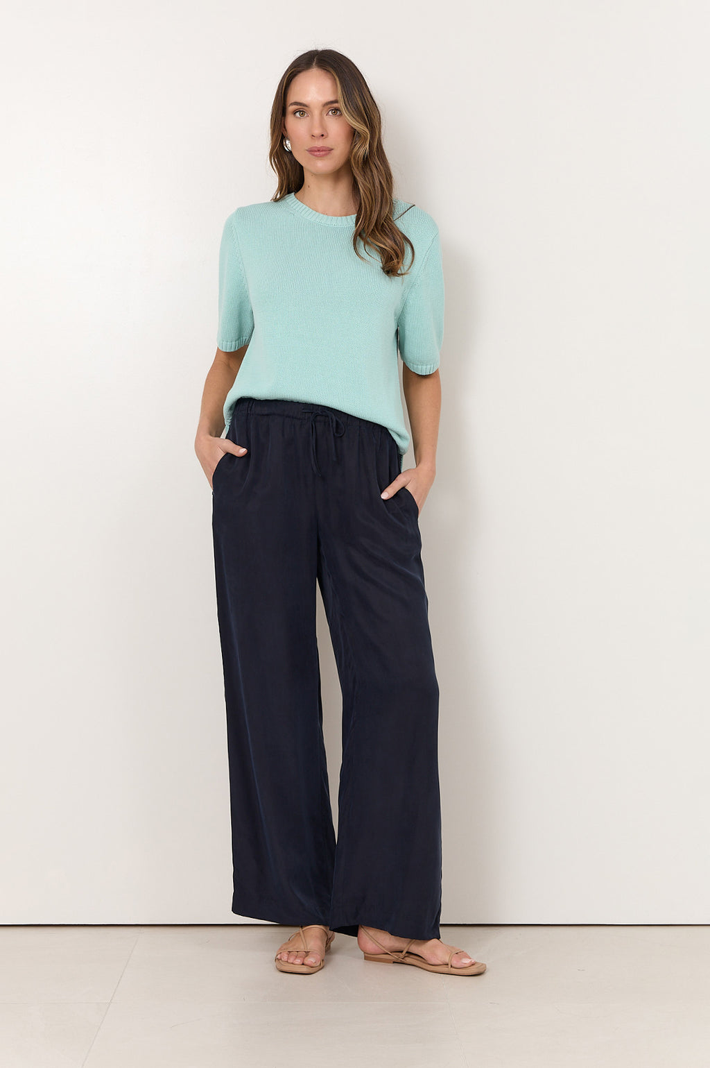 Lorna Cupro Pants Navy