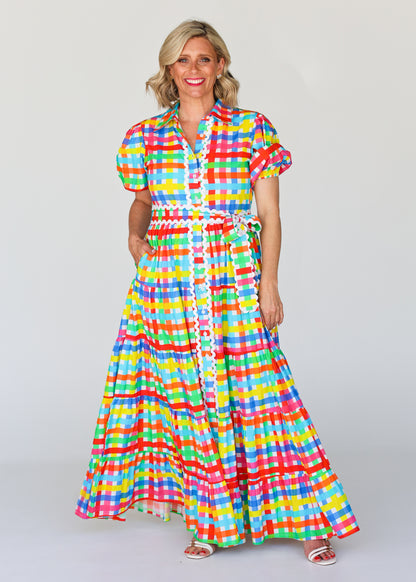 Alice Dress Neon Check