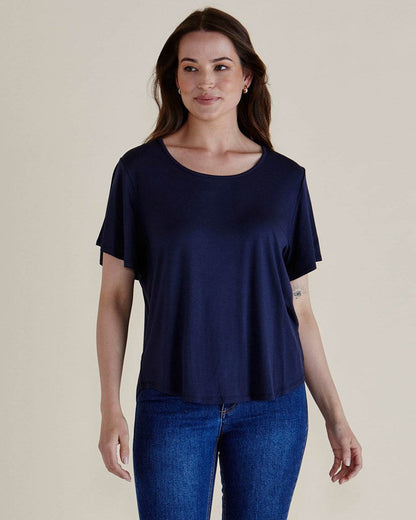 Everleigh Bamboo Tee - Navy
