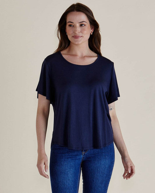 Everleigh Bamboo Tee - Navy