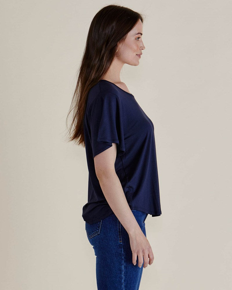 Everleigh Bamboo Tee - Navy