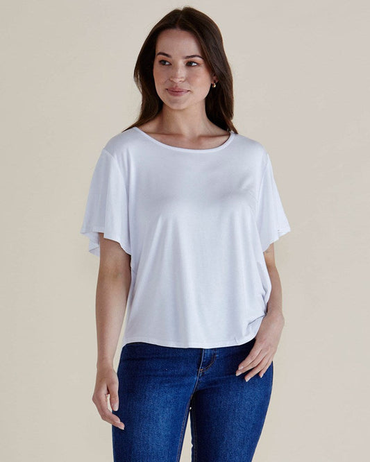 Everleigh Bamboo Tee - White