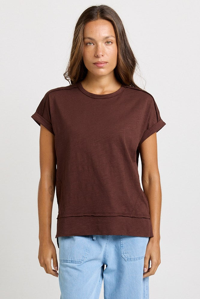 Shirley Short Sleeve Tee Chocolate