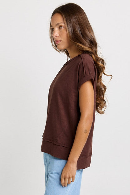 Shirley Short Sleeve Tee Chocolate
